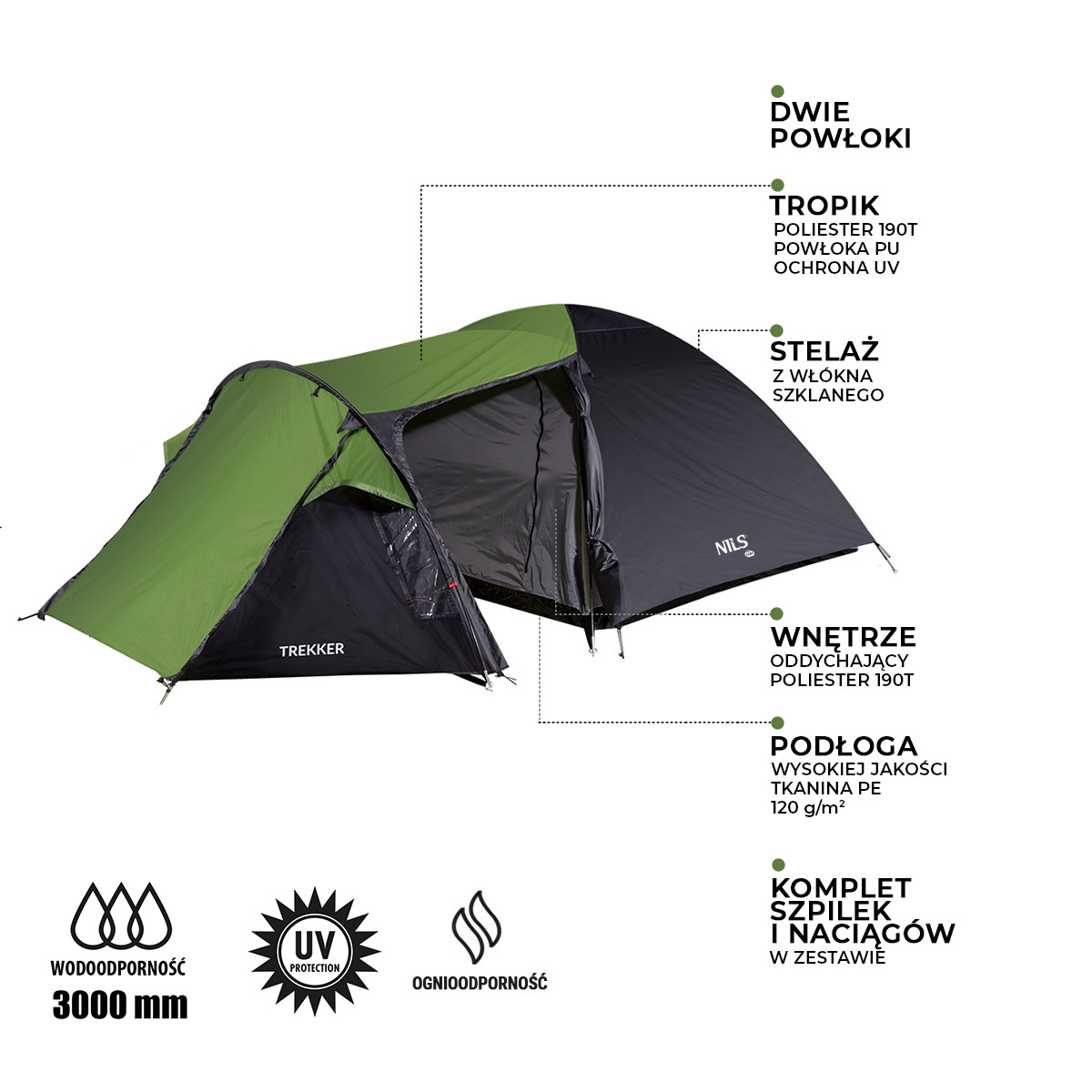 4 hengen teltta Trekker NC6012 NILS CAMP - Image 8