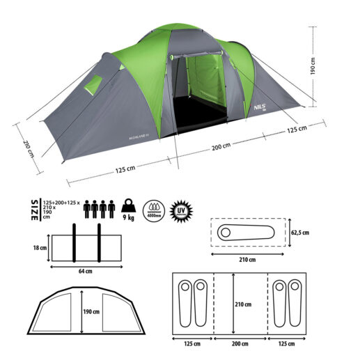 Teltta Highland IV NC6431 NILS CAMP - Image 6
