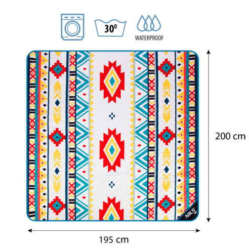 Piknik-huopa Aztec 195x200 cm NC8022 NILS CAMP - Image 3