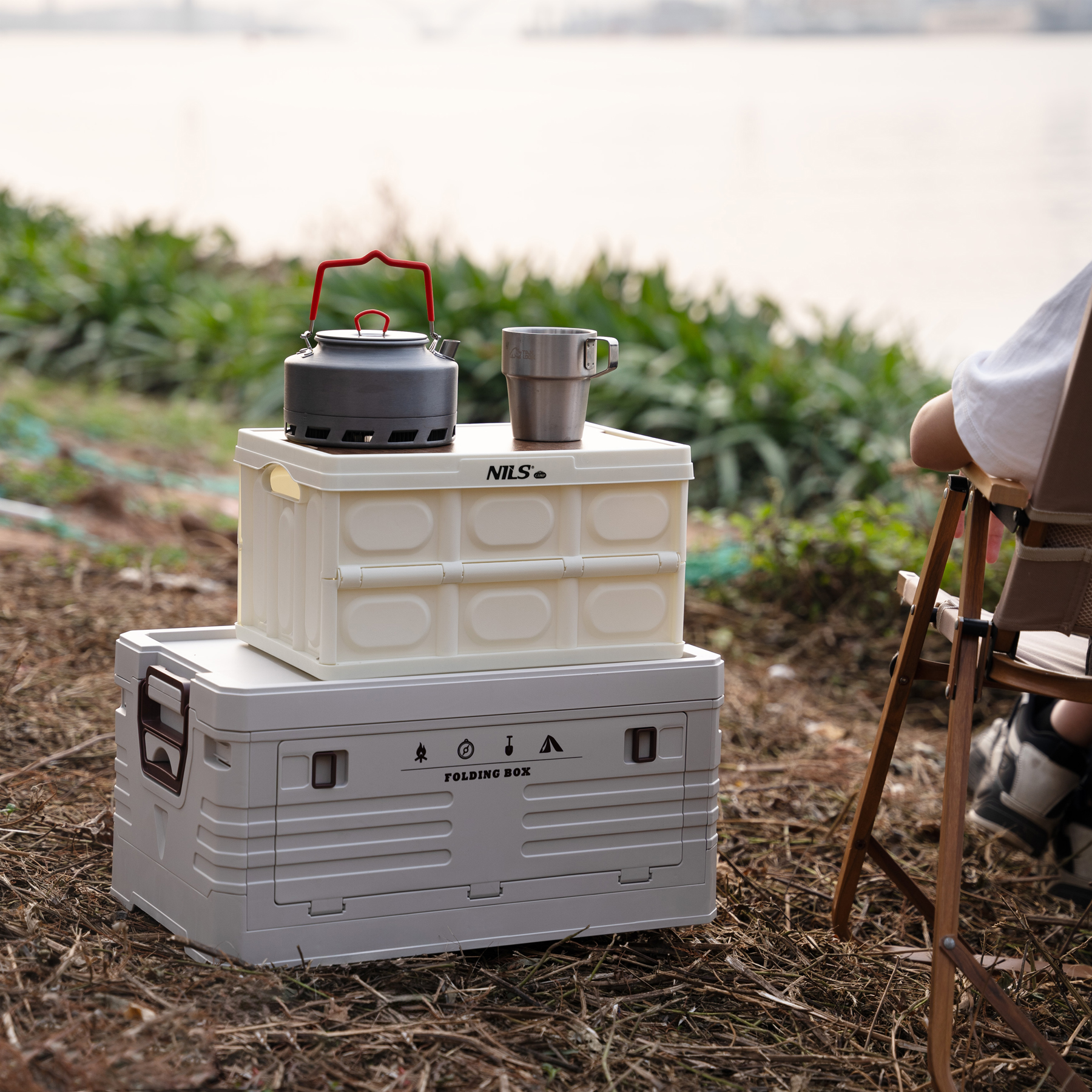 Taitettava säilytyslaatikko kannella 2in1 15l NCB4007 NILS CAMP - Image 16