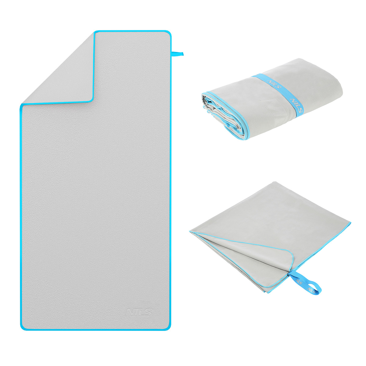 Harmaa mikrokuitupyyhe 200x90 cm NCR13 NILS - Image 2