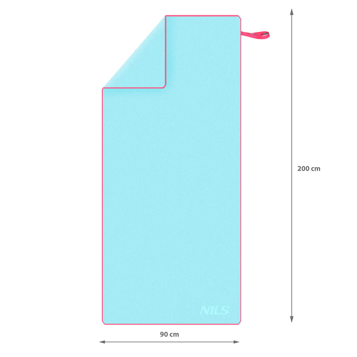 Vaaleansininen mikrokuitupyyhe 200x90 cm NCR13 NILS - Image 6
