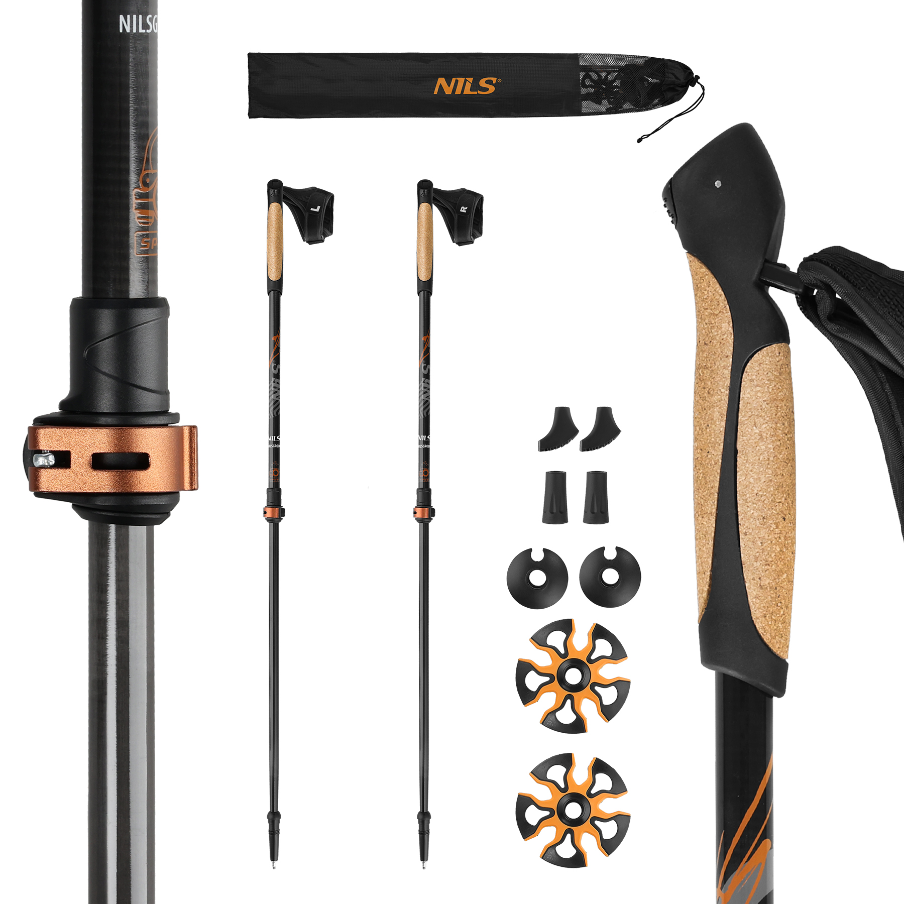 Kävelysauvat 50% hiilikuitu NW8613 NILS