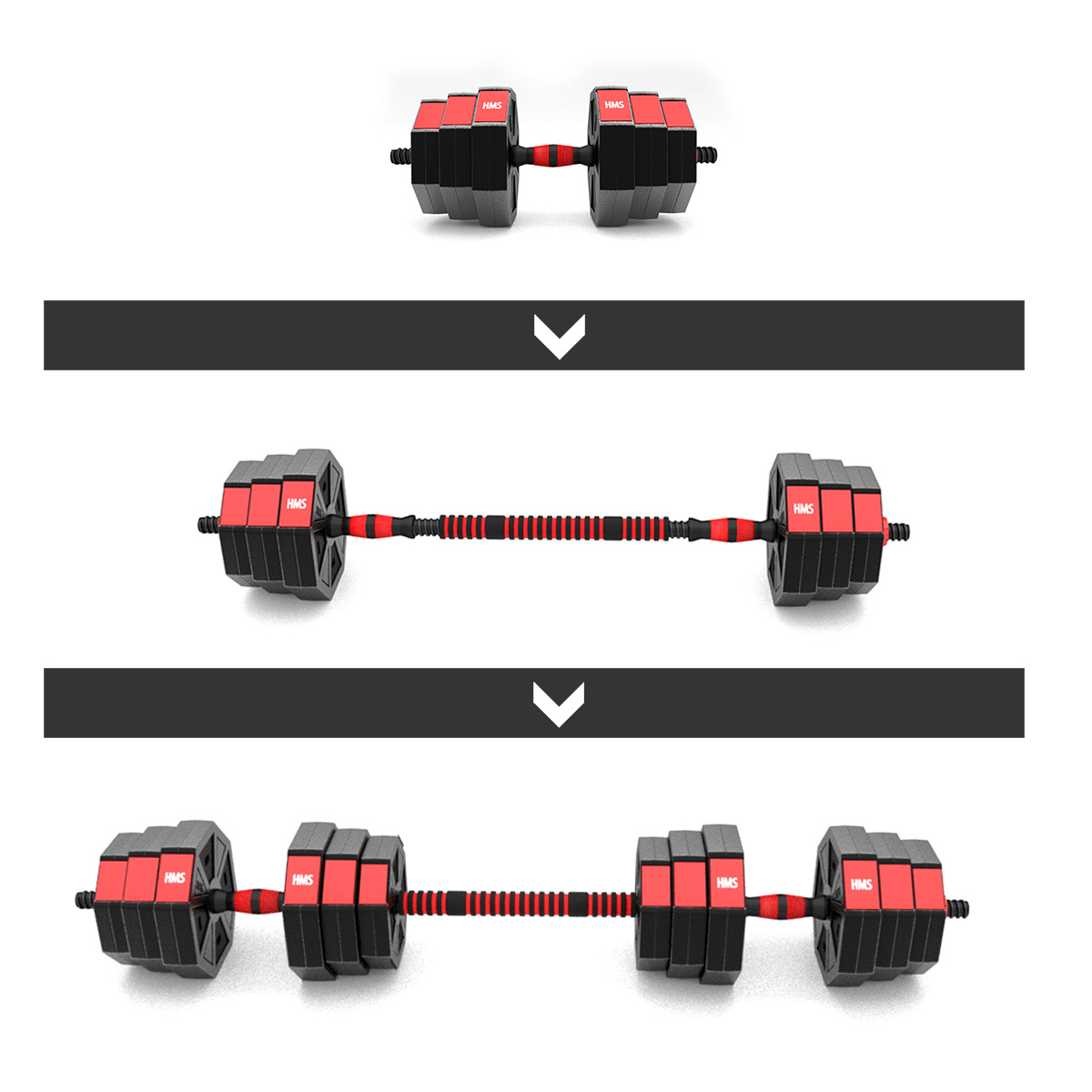 Levypaino ja käsipainosetti 20 kg SGC20 HMS - Image 3