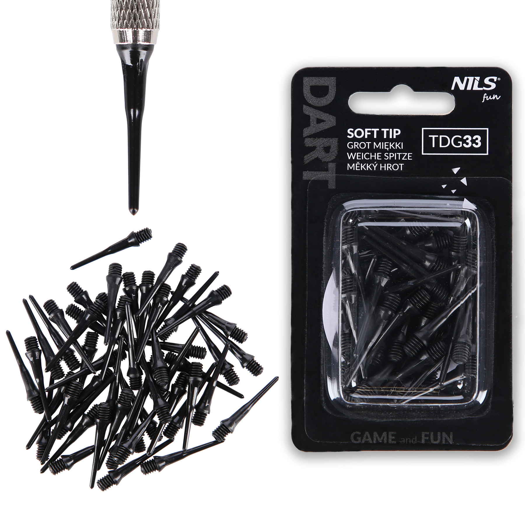 Soft Dart tip 50 kpl TDG33 NILS FUN - Image 2