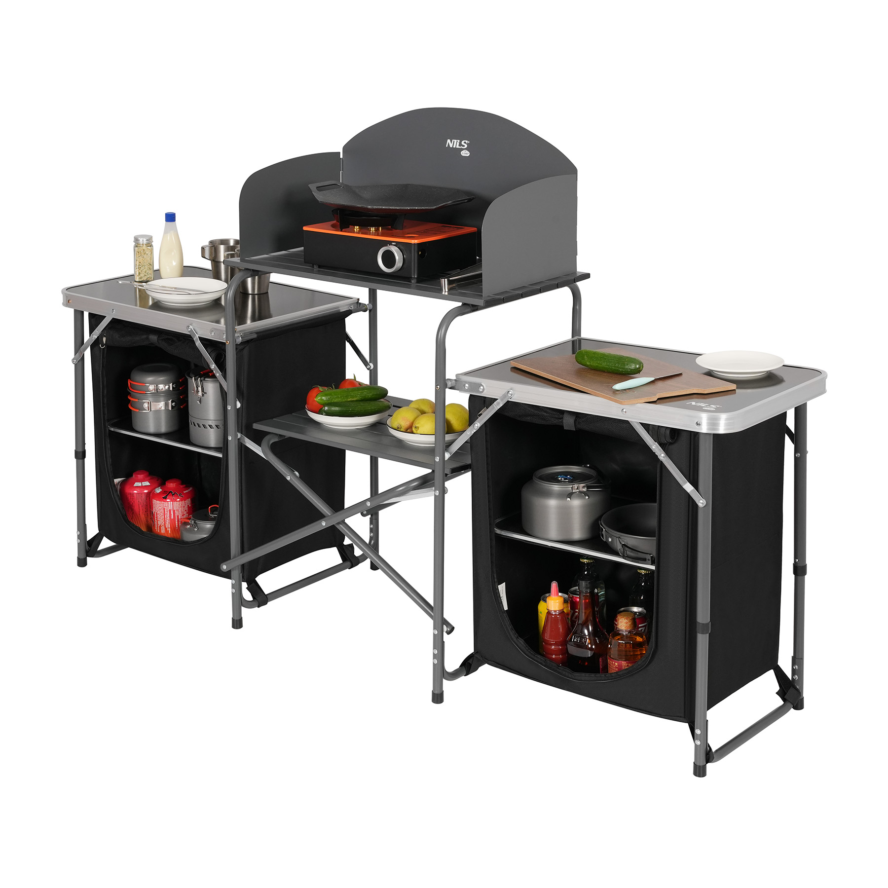 Taitettava retkikeittiökaappi NC3042 NILS CAMP