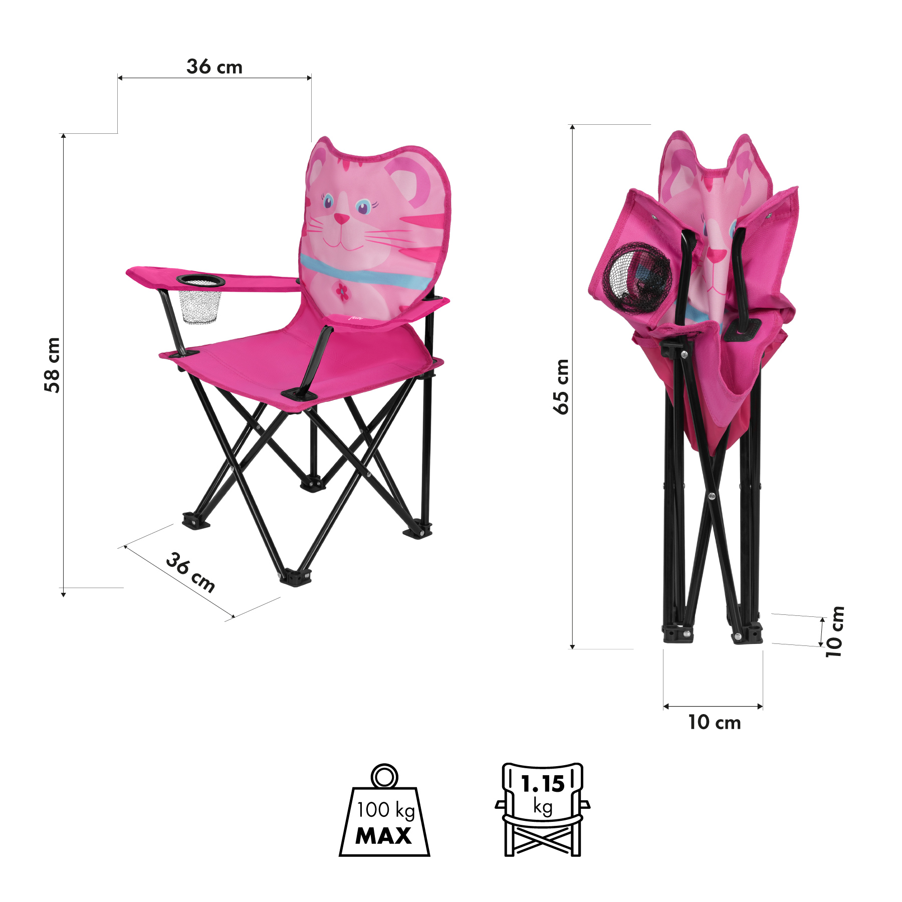 Lasten retkituoli ”Kissa” NC3305 NILS FUN