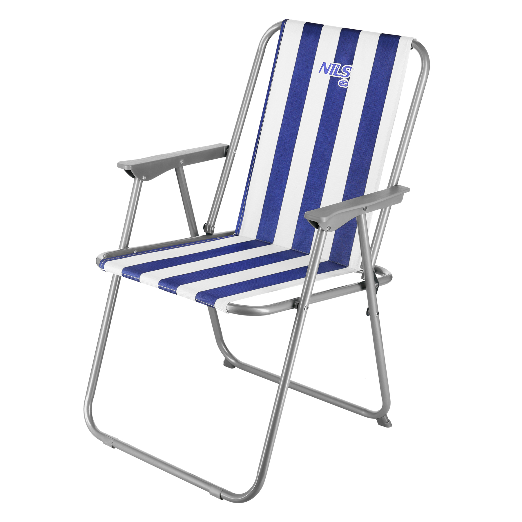 Taitettava sinivalkoinen retkituoli NC3503 NILS CAMP
